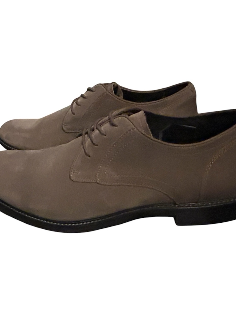 John Varvatos Taupe Derby Lace-Up Shoe 10 5